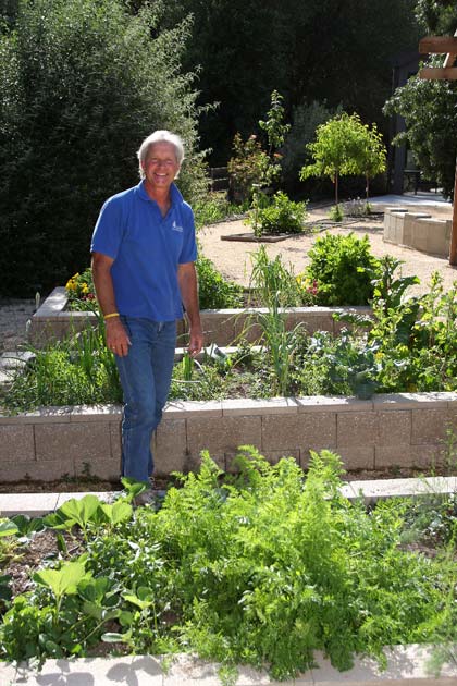 Conny Gustafson of Scandia Landscaping in the garden he helped install at the Boys & Girls Club of Sonoma Valley.
