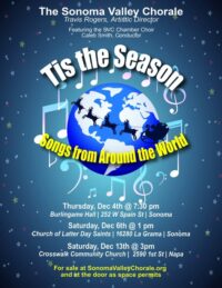 Sonoma Valley Chorale Concert Schedule