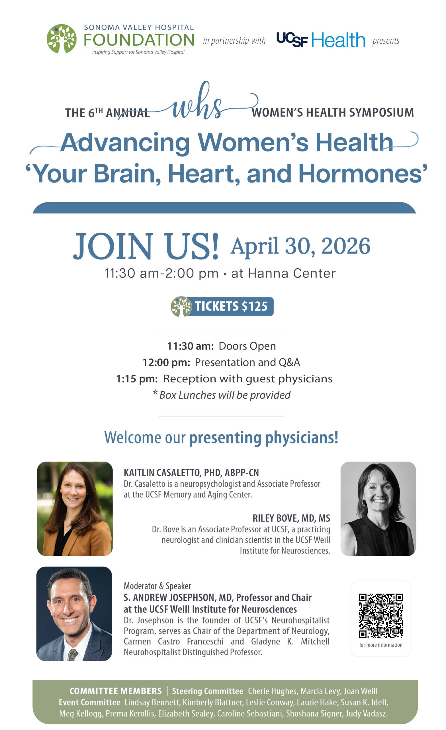 Sonoma Valley Hospital to Host Its 6th Annual Women’s Health Symposium April 30