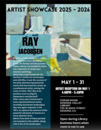 Ray Jacobson Exhibit at Sonoma Library – May 1