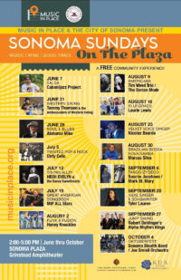 Sonoma Sundays on the Plaza Starts Next Sunday, June 7!