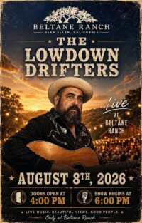 Lowdown Drifters to Play at Beltane Ranch – August 8