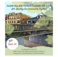 Glen Ellen Clean Up Day September 27, 9a.m.